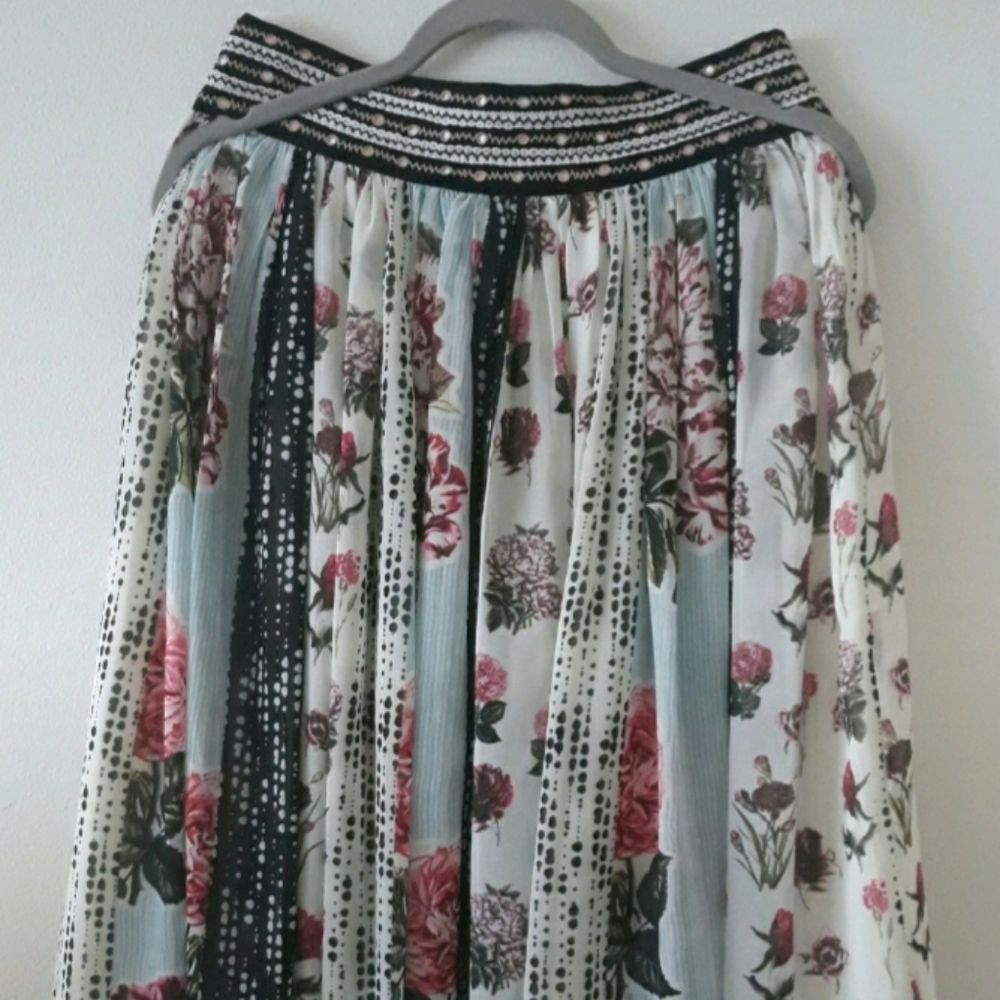 Anthropologie Floral Skirt